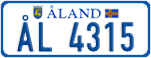 License plate of Åland, Cars (ÅL 12345)