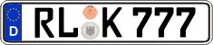 German license plate, Regular plates