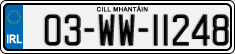 License plate of Ireland, Regular plates