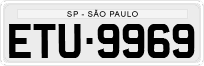 License plate of Brazil, Private owners (1990)