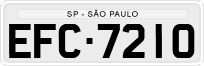 License plate of Brazil, Private owners (1990)