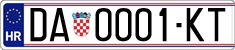 License plate of Croatia, Regular plates