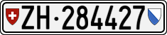 License plate of Switzerland, Cars