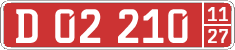 License plate of Kyrgyzstan, Diplomatic