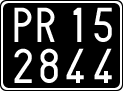 License plate of Italy, Cars (1927 year series)