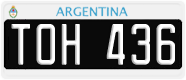 License plate of Argentina, Cars (1995, ABC 123)