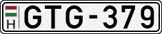 license plates of Hungary, Cars (1990)