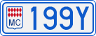 License plate of Monaco, Cars