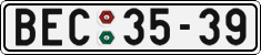 License plate of the Czech Republic, Cars (1960)