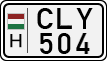 license plates of Hungary, Cars (1990)