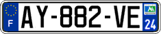 French license plate, SIV (ordinary)