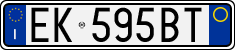 License plate of Italy, Cars (1994 year series)