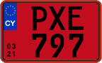 License plate of Cyprus, Rental cars