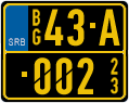 License plate of Serbia, Diplomatic