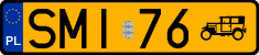 License plates of Poland, Oldtimers