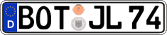 German license plate, Regular plates