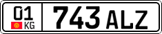 License plate of Kyrgyzstan, Private owners (2016)