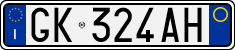 License plate of Italy, Cars (1994 year series)