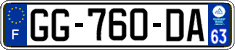 French license plate, SIV (ordinary)