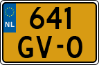 License plate of the Netherlands, Border Traffic (1953-2021 system)