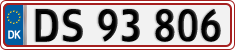 License plate of Denmark, Regular plates