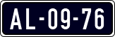License plate of the Netherlands, Imported oldtimers (cars)