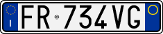 License plate of Italy, Cars (1994 year series)