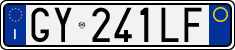 License plate of Italy, Cars (1994 year series)