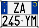License plate of Italy, Cars (1994 year series)