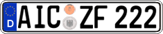 German license plate, Regular plates