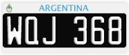 License plate of Argentina, Cars (1995, ABC 123)