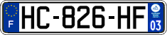 French license plate, SIV (ordinary)