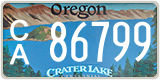 Oregon, Specialty plates (AB 12345)