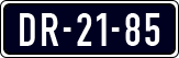 License plate of the Netherlands, Imported oldtimers (cars)