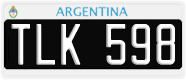 License plate of Argentina, Cars (1995, ABC 123)