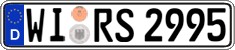German license plate, Regular plates