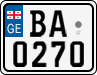 License plate of Georgia, Motorcycles (2014)