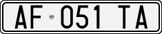 License plate of Italy, Cars (1994 year series)