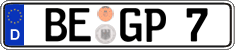 German license plate, Regular plates