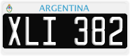 License plate of Argentina, Cars (1995, ABC 123)