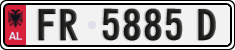 License plate of Albania, Cars (1993)