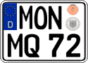 German license plate, Regular plates