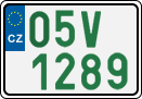 License plate of the Czech Republic, Oldtimers (2001)