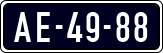 License plate of the Netherlands, Imported oldtimers (cars)