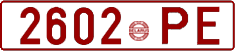 License plate Belarus, Cars (1992)