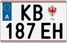 License plate of Austria, Regular plates