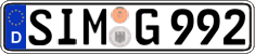 German license plate, Regular plates