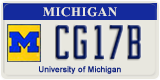 Michigan, Specialty plates (AB12C)