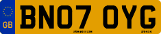 License plate of the United Kingdom, 2001 year system