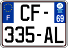 French license plate, SIV (ordinary)